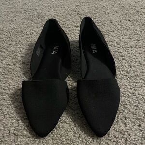 MIA Black Pointed D'Orsay Flats